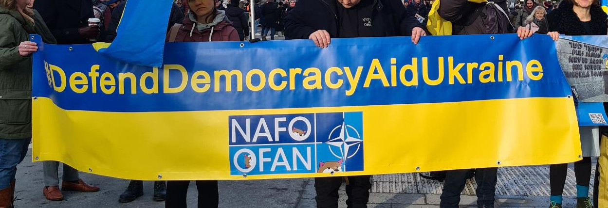 NAFO-Banner Defend Democracy Aid Ukraine